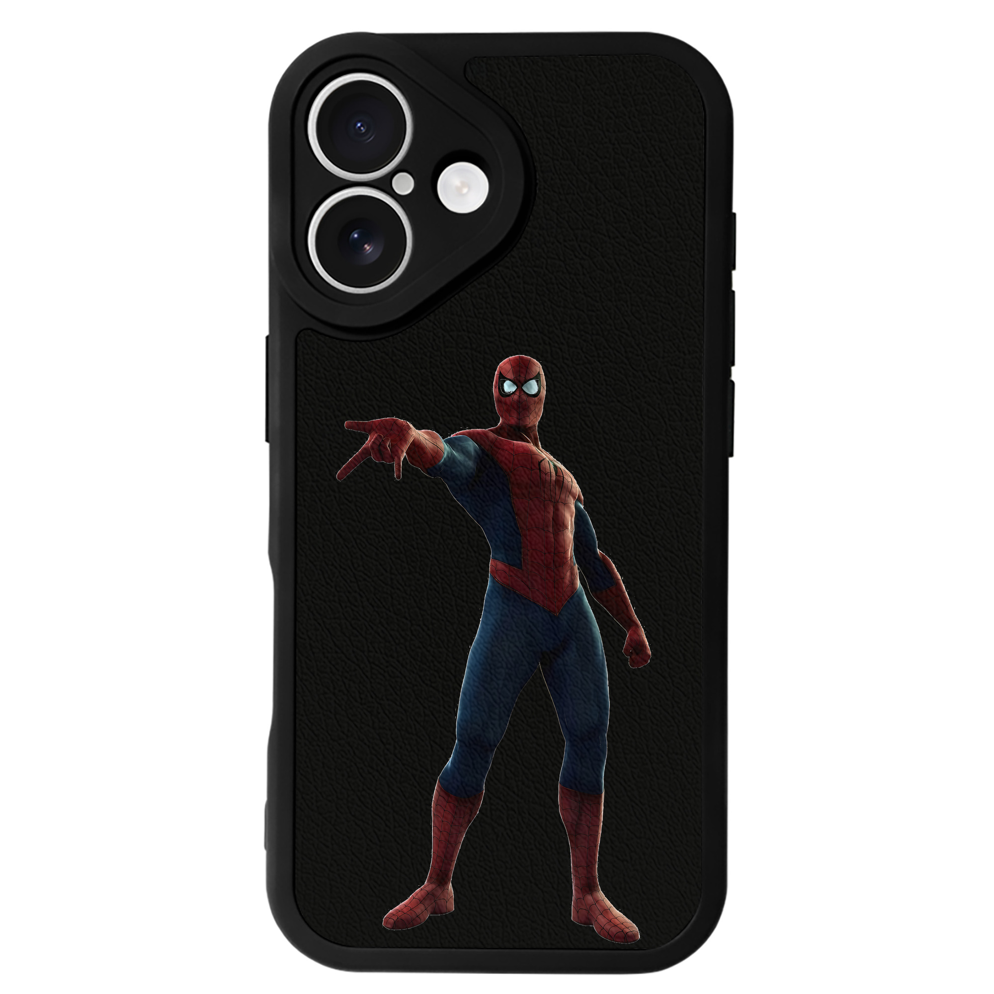 Spider Man スパイダーマン 【iPhone 16シリーズ対応】シリコンスマホケース（レザー調） 材質：シリコン